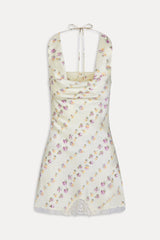Chloe Silk Mini Dress - Chateau Floral Frankies Bikinis Sale