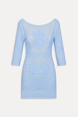 Le Jardin Crochet Mini Dress - Blue Jay Frankies Bikinis Online