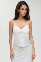 Laura Silk Camisole - French Pearl Frankies Bikinis Sale
