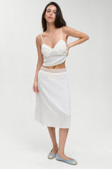 Laura Silk Midi Skirt - French Pearl Frankies Bikinis Online