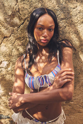 Vivienne Striped Underwire Bikini Top - St. Tropez Stripe Frankies Bikinis Online Shop