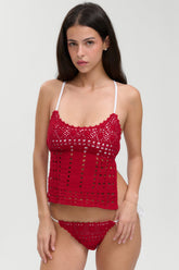 Nari Crochet Tankini - Havana Crochet Frankies Bikinis Outlet