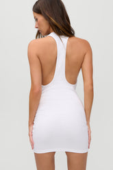 x JENNIE Bianca Cotton Mini Dress - Optic White Frankies Bikinis Online Shop