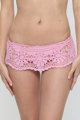 Shelly Crochet Shine Swim Skirt - Blush Frankies Bikinis Online