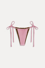 Tia Reversible Satin Bikini Bottom - Vintage Cheetah Frankies Bikinis Online