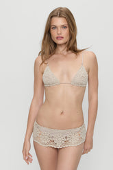 Shelly Crochet Shine Swim Skirt - Birthday Suit Frankies Bikinis Outlet