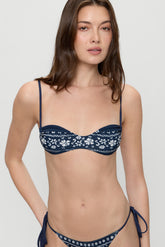 Magnolia Skimpy Bikini Top - Malibu Blue Frankies Bikinis Discount