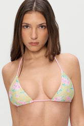 Nick Triangle Halter Bikini Top - Nymphaea Frankies Bikinis Discount