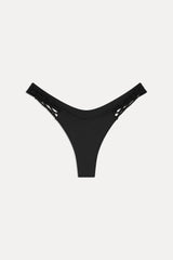 x JENNIE Encore Micro Bikini Bottom - Black Frankies Bikinis Sale