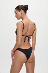 Katarina Cheeky Bikini Bottom - Black Frankies Bikinis Online Shop
