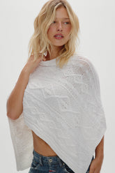 Aspen Poncho - Cloud White Frankies Bikinis Sale