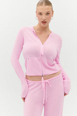 Atlas Zip Up Hoodie - Pink Cloud Frankies Bikinis Outlet