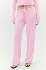 Ela Low Rise Knit Pants - Pink Cloud Frankies Bikinis Discount