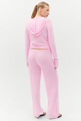 Ela Low Rise Knit Pants - Pink Cloud Frankies Bikinis Discount
