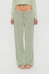 Ela Low Rise Knit Pants - Eucalyptus Frankies Bikinis Online