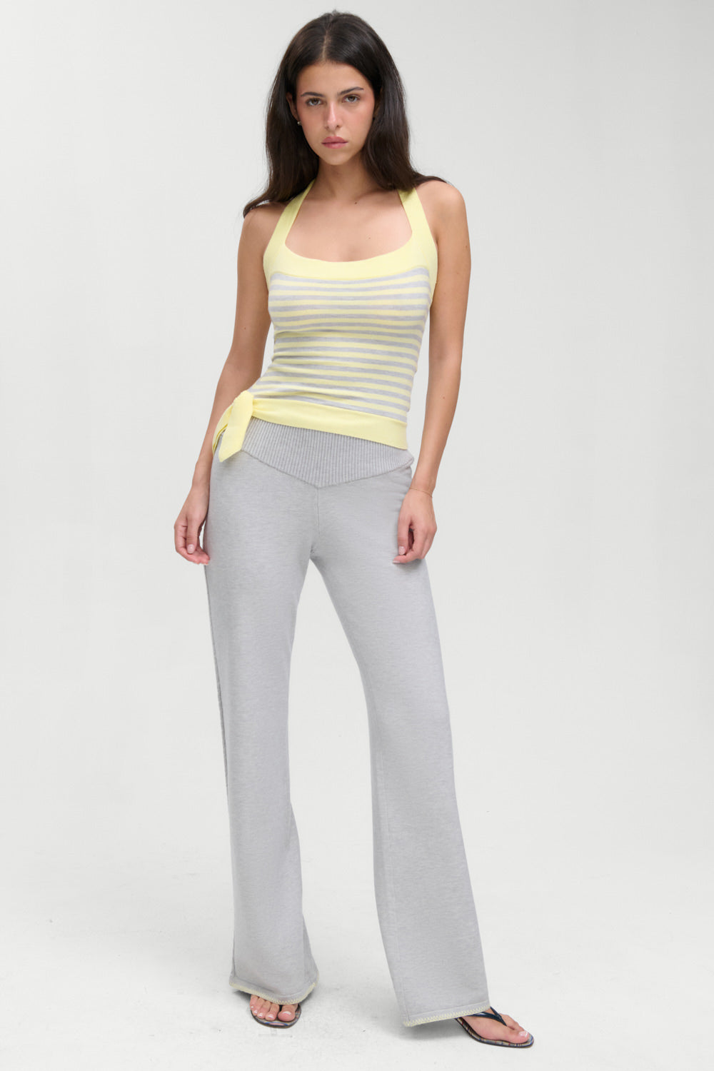 Quinn Knit Halter Top - Echo Stripe Frankies Bikinis Outlet