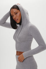 Aimee Zip Up Hoodie - Rain Cloud Frankies Bikinis Sale