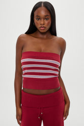 Destiny Knit Tube Top - Collegiate Stripe Frankies Bikinis Outlet