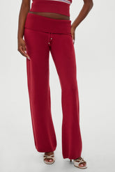 Dawson Knit Fold Over Pants - Rosewood Frankies Bikinis Outlet