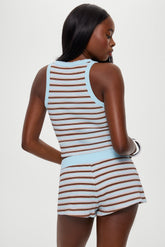 Noah Striped Mini Shorts - Verona Stripe Frankies Bikinis Sale