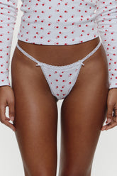 Lulu Cotton Thong - Sunday Love Frankies Bikinis Outlet