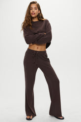 Emma Thermal Low Rise Pants - Walnut Frankies Bikinis Discount