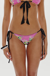 Mackenzie Cheeky String Bikini Bottom - Midnight Blossom Frankies Bikinis Online Shop