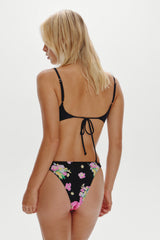 Amore Cheeky Bikini Bottom - Midnight Blossom Frankies Bikinis Outlet
