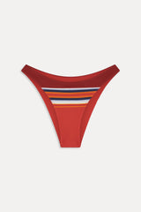 Dove Striped Bikini Bottom - Sandstone Frankies Bikinis Sale