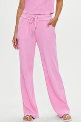 Emma Thermal Low Rise Pants - Blush Frankies Bikinis Outlet