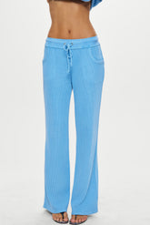 Emma Thermal Low Rise Pants - Lullaby Sky Frankies Bikinis Online Shop