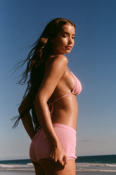 Belle Cheeky Swim Shorts- Blush Frankies Bikinis Discount