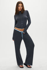 Leo Knit Button Up Cardigan - Stone Frankies Bikinis Online