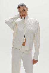 Bea Cloud Knit Zip Up Sweater - Honeymoon Frankies Bikinis Online
