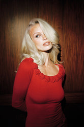Rose Boat Neck Shirt - Heartstrings Frankies Bikinis For Sale