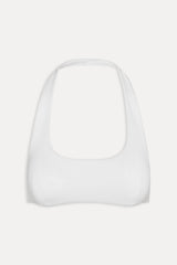 Skyler Halter Bikini Top - Optic White Frankies Bikinis Discount