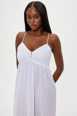 Airy Poplin Midi Dress - White Frankies Bikinis For Sale