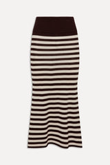 x BELLA HADID Tucker Knit Midi Skirt - Cowboy Stripe Frankies Bikinis Online Shop