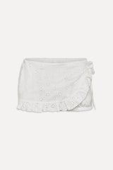 x BELLA HADID Little Miss Mini Shorts - Salt Air Eyelet Frankies Bikinis Sale