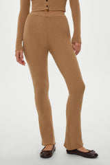 x BELLA HADID Texas Knit Pants - Caramel Frankies Bikinis Outlet