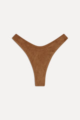 x BELLA HADID Full Moon Suede Bikini Bottom - Sunkissed Suede Frankies Bikinis Outlet