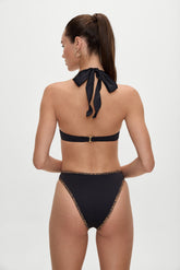 x BELLA HADID Presley High Waisted Bikini Bottom - Lucky Leopard Frankies Bikinis Discount