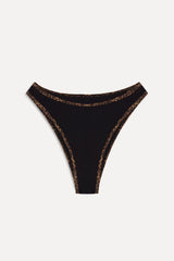 x BELLA HADID Presley High Waisted Bikini Bottom - Lucky Leopard Frankies Bikinis Discount