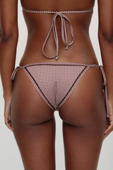 x BELLA HADID Mackenzie String Bikini Bottom - Dream Gingham Frankies Bikinis Online