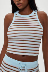 Emma Striped Tank Top - Verona Stripe Frankies Bikinis Online Shop