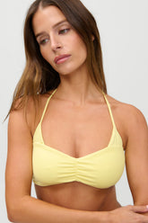 x JENNIE Astrid Ribbed Bikini Top - Honeycomb Frankies Bikinis Online Shop