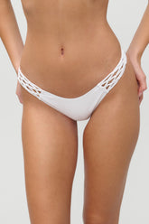 x JENNIE Encore Micro Bikini Bottom - Optic White Frankies Bikinis Online