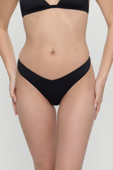 Brittany Micro Bikini Bottom - Black Frankies Bikinis Online