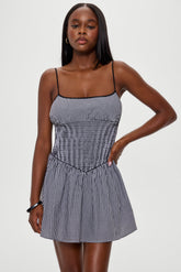 Coast Cotton Gingham Mini Dress - Cottage Tile Frankies Bikinis Online Shop