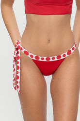 Coco Skimpy Bikini Bottom - Red Dottie Frankies Bikinis Online